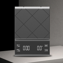 Italian hand-brewed coffee charging electronic time timing waterproof household name tool heat insulation pad special weighing device