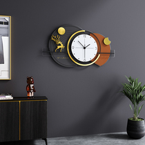 Nordic creative fashion simple wall clock light luxury modern personality clock Wall living room home atmospheric decorative clock