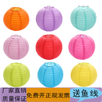 Wedding hanging lampshade portable DIY folding ancient style paper lantern decoration Childrens painting Chinese style color lantern