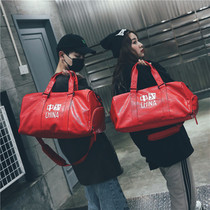  Large-capacity net celebrity travel bag Korean version of the short-distance travel bag fitness bag mens sports lightweight luggage bag duffel bag