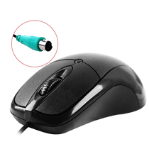 Ji Xing M200PS2 office wired mouse desktop computer dedicated home office P mouth round interface Black