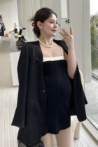  PEIPEI maternity clothes 2021 autumn new acetate jacket haute couture suit suit loose fashion long-sleeved