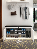 Shoe cabinet household door storage dustproof multi-layer Locker shoe rack simple modern multi-function double door door shoe stool