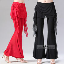 Jitba female Latin dance pants Body pants Square dance pants skirt Sailor dance pants Flared pants Model catwalk pants spring