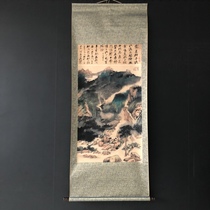 Antique painting traditional Chinese painting famous calligraphy and painting Zhongtang landscape painting decorative painting old living room hanging painting great mountain and stone flow