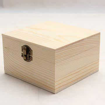 定做实木盒zakka大小木盒松木方盒子翻盖木盒收纳盒木盒厂家直销