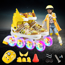 Skate childrens suit men and womens full set of adjustable flash Roller Skates roller skates 3-5-6-7-10 years old skates