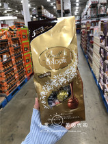 Shanghai Spot US Direct Purchase lindt Swiss Lotus Milk Black Qiao Soft Heart Chocolate Ball Mixed Pack 600g
