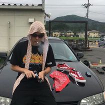 GRT pranks on old flower multifunction hip hop black headscarf hiphop rap singer accessories street dance bboy headgear