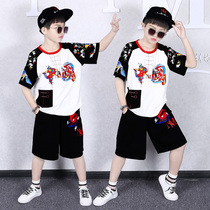 Boy Hanfu suit baby Tang suit children short sleeve summer dress Chinese style childrens clothing children Foreign style national tide catwalk suit