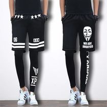 Sports Tight Fit Bottom Pants Mens Wave Running Mens Same Summer Basketball Running Shorts Men Training High Play Fitness Pants