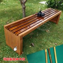 Park chair outdoor bench outdoor bench waiting chair anti-corrosion solid wood basketball court rest bench transfer wood grain