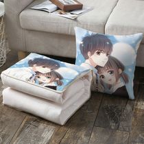 The new thumping pillow quilt dual-use Jiang Yinglian Di Qi Er animation two-dimensional pillow couple student day