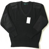 Sea cardigan hidden black sweater Jiajia V-neck chicken heart neck pure wool pullover sweater
