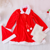 Christmas Costume Set Adult Children Santa Claus Costume Men and Women Christmas Clothes Five Piece Set