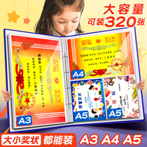 Certificate collection book a4 honor certificate storage box girl primary school child boy kindergarten put album book collection bag a3 large folder wall display artifact
