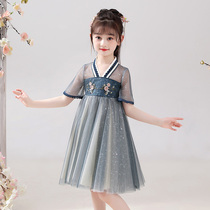 Girls Hanfu summer 2021 new dress children Super fairy costume Chinese style skirt Tang dress womens skirt summer