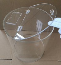 Transparent plexiglass drum acrylic round tube with bottom cover dry fruit display bucket round transparent bucket