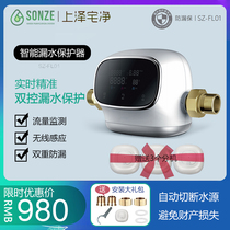 Water purification partner SONZE intelligent whole house water leakage protector flow monitoring wireless water immersion induction dual control