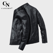 Leather men leather jacket sheep leather locomotive Haining head layer cowhide thin spring and autumn winter 2021 New Coat