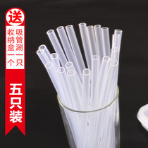 Food grade silicone straw reusable drink milk soy milk green drink tube baby pacifier material