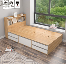  Modern simple tatami drawer bed 1 2 Single beds High box storage small apartment Multi-function storage double bed