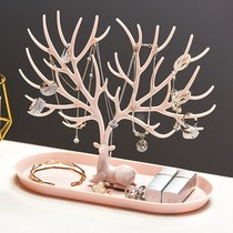 Jewelry display rack household multifunctional ear ring rack necklace rack ring tray dressing table jewelry jewelry storage rack