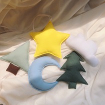  Homemade creative stars moon white clouds tree-shaped pendant crib curtain curtain room wall decoration decoration