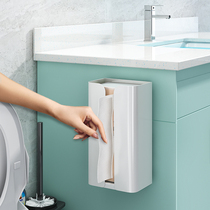 Toilet tissue box wall-mounted non-punching toilet paper box roll paper towel shelf waterproof bathroom bathroom