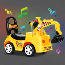 Childrens excavator toy car digging machine baby excavator can dig boy can sit people moving oversized engineering vehicle