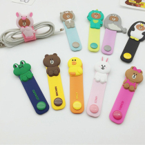Han Edition Cute Cartoon Headphone Winder Portable Roll Line Containing Wire Clamp Wire Clamp data line finishing containing buckle