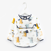 I miss my gown childrens waterproof bib baby Summer apron baby anti-dirty eating long sleeve anti-dressing child