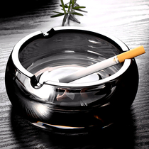 Creative Nordic crystal glass ashtray personality living room office cigar ashtray household size cigarette saucer