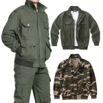 Work clothes mens suits spring and autumn cotton wear-resistant welders labor insurance clothing overalls camouflage uniforms