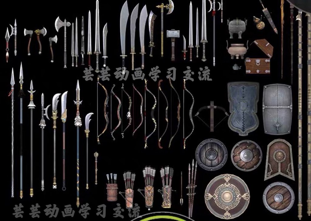 兵器游戏神器?3DMAXMAYAc4d中国古代冷兵器装备模型真的香!_游戏大全_淘宝游戏网
