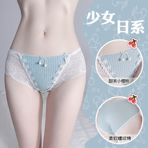 Sexy underwear cotton lace sweet cherry low waist women's pants head sexy breathable seduction briefs women show