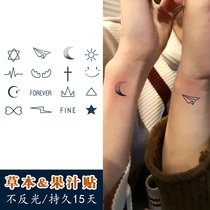 (A copy of 2) Herbal tattoo stickers waterproof long-lasting female small pattern Net red juice semi-permanent ins Wind wrist