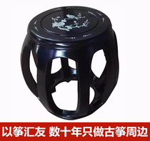 Boyin Guzheng round stool waist drum stool solid wood single antique vintage printing Dunhuang piano stool durable factory direct sales
