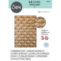 sizzix 3D texture clip 664507 Embossing relief art decorative fan