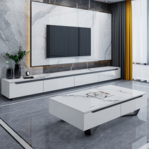 Light extravagant rock plate terrace TV cabinet tea table combination minimalist modern extremely simple floor wall cabinet living-room small family type side cabinet