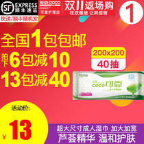Reliable adult care wipes 200 * 200mm large size elderly wet wipes for bed cleaning