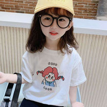 Childrens clothing girls short-sleeved T-shirt summer 2021 new foreign style childrens short-sleeved cotton casual childrens top men