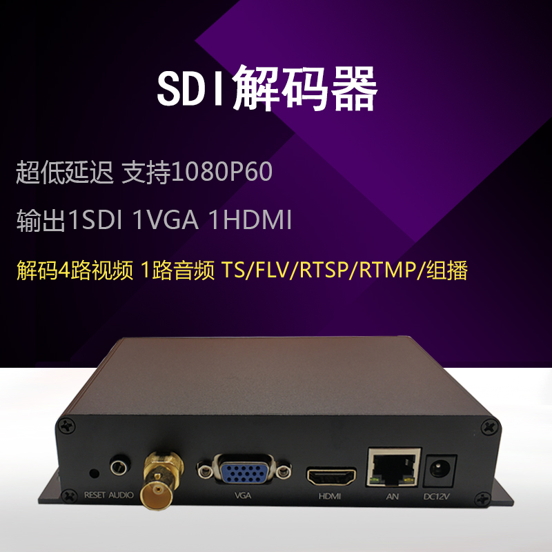 SDI h.265 H.264 h 265 HDMI VGA multicast decoder with ultra-low delay 4K video decoder