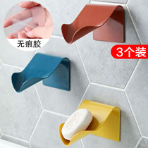 Soap box soap box Soap rack Drain toilet storage rack Plastic punch-free suction cup Wall-mounted bathroom