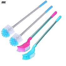 Toilet toilet brush toilet suction dredge stainless steel long handle bathroom toilet decontamination cleaning 4-1 pack