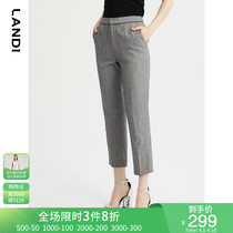 Blue Ground 2022 New Deep Grey Dark Gill Suit Western Dress Pants Women 90% Pants Casual Small Leggings Little Guy Spring Autumn