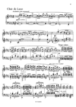 Debussy Moonlight piano score with fingering original score production