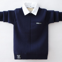 Children's Golf Clothes Spring and Autumn Boys Long Sleeve Turtleneck Golf Children's Wear Winter Cashmere Thickened Knitted Shirt