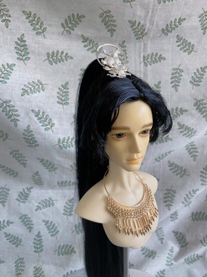 taobao agent BJD wig 3 -point ancient style, ancient style martial arts high ponytail 1/3
