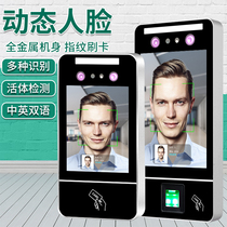 Dynamic face recognition Time attendance access control All-in-one machine Fingerprint face brush access control machine Glass door magnetic lock access control system